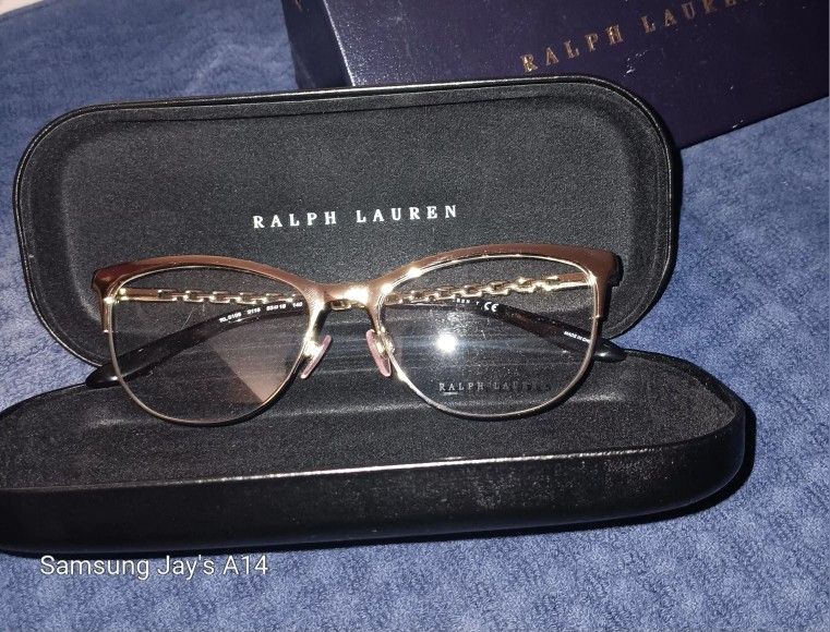 Women's Ralph Lauren Gold And Black Eyeglasses