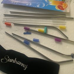 6pcs STAINLESS STEEL STRAWS