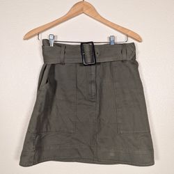Banana Republic Stylish Olive Green Skirt with Belt