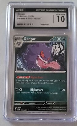 Gengar CGC 10 Gem Mint Paldean Fates 057/091