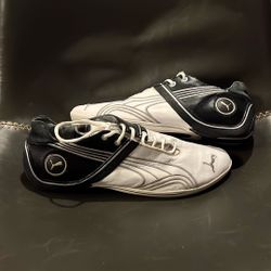Puma Future Cat Sneakers – Blue & White – Size 8.5 US / 41 EUR – Motorsport Style!