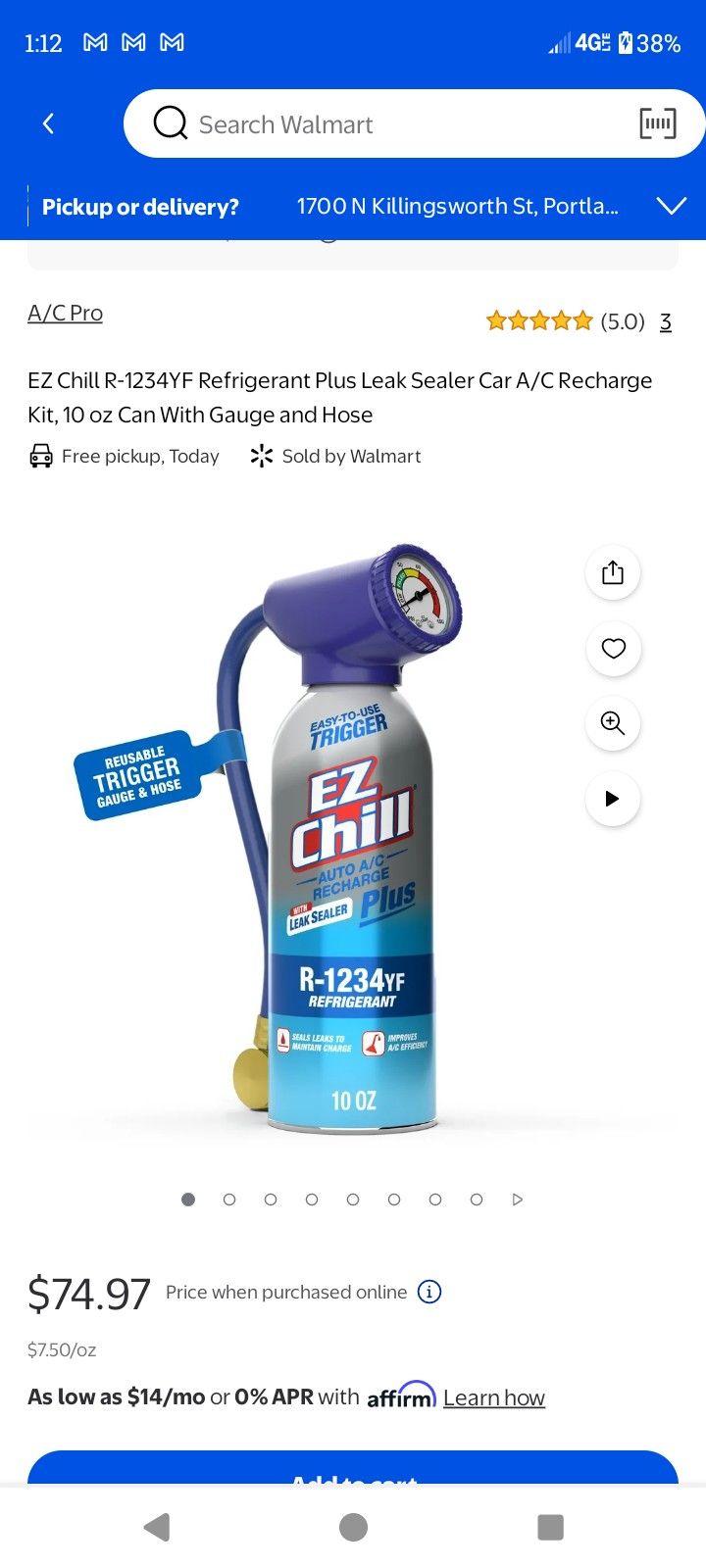 Ez Chill Ac Re Charge Kit