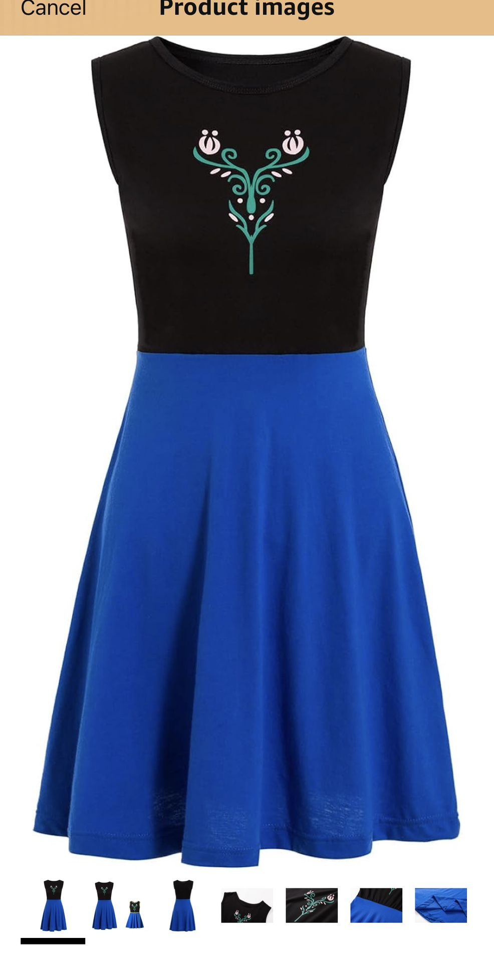 Elsa Costume Simple Dress 