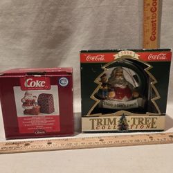 Coca-Cola Christmas collectables, Lot Of 2, VTG 1(contact info removed)
