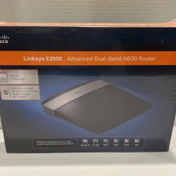 Cisco Linksys E2500 (N600) Dual-Band Wireless-N Router New Sealed