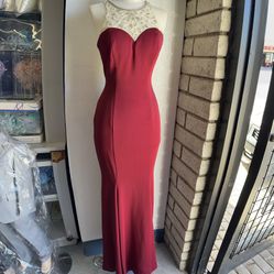 Prom Dress,Formal Dress, Burgundy, Small