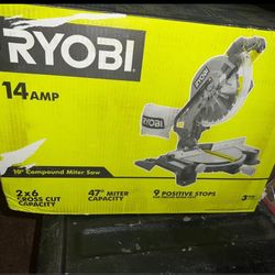 RYOBI 14 Amp Corded 10 in. Compound Miter Saw with LED Cutline Indicator