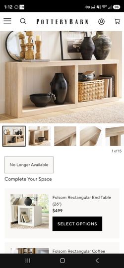 Folsom Grand Console Table 84" (Pottery Barn)