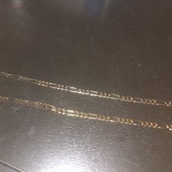 14k Two 8” Gold Bracelet 