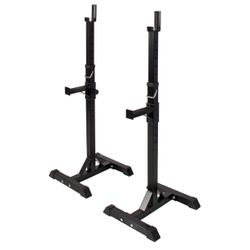 Adjustable Standard Solid Steel Squat Stands Barbell Free Bench Press Stands