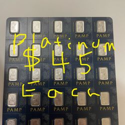 1 Gram Pamp Platinum Bars $45