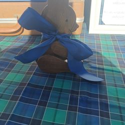 Wooden Sitting Bear Table Decor