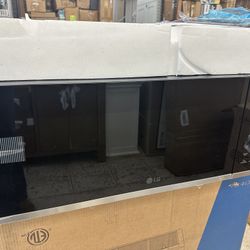 LG 1.3 cu. ft. 30 in. W Low Profile Over the Range Microwave Oven with EasyClean in PrintProof Stainless Steel 1000- Watt