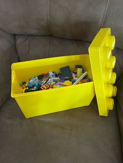 LEGO Brick Storage Box with Mixed Pieces