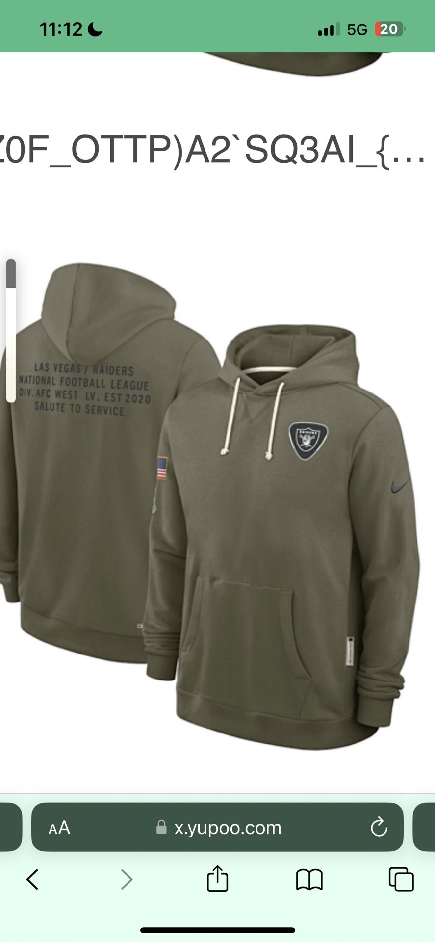 Raiders Hoodies Salute to Service
