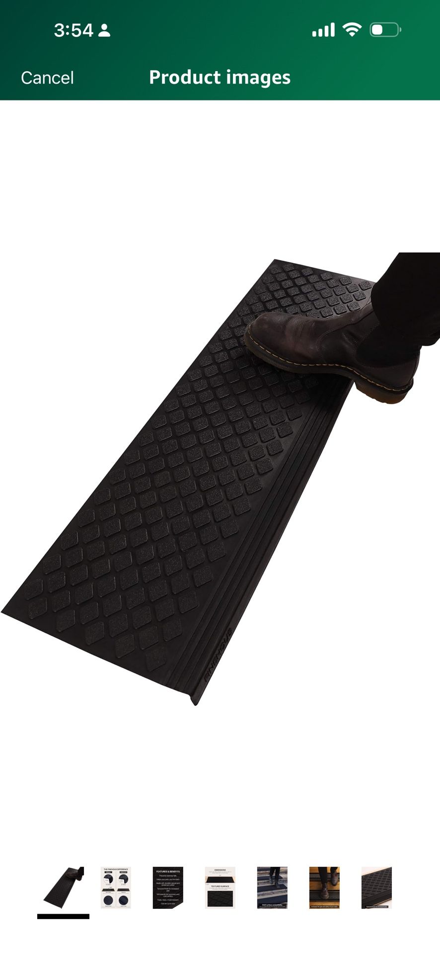 Rubber Stair Treads Non-Slip Outdoor 30”x10” (6-Pack) – Anti-Slip Step Mat with Nosing