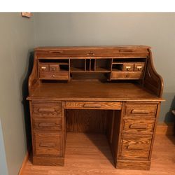 Oak crest Solid oak Roll Top