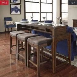 Console Table And 3 Stools