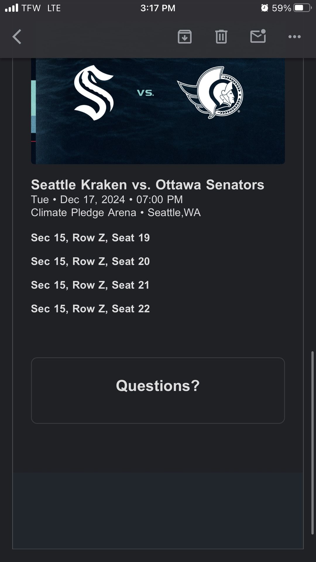 Kraken Tickets