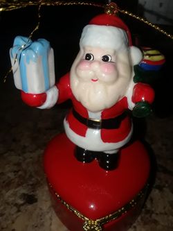 Santa ornament jewlry box