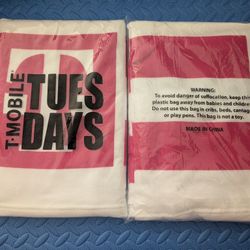 TMobile Pink And White Striped Beach Towel