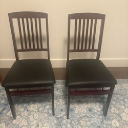 Porch & Den Lowell Espresso Folding Chair (set of 2)