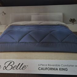 6 piece California King bedding set 