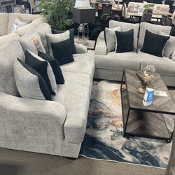 Deep Cozy Sofa Loveseat $2,399’ 💙⭐️📱