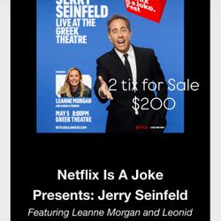 Jerry Seinfeld tickets 
