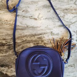 Trendy Blue Purse With Tassel