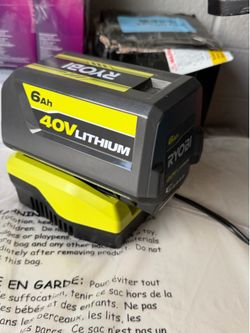 Ryobi 6ah 40v battery and charger