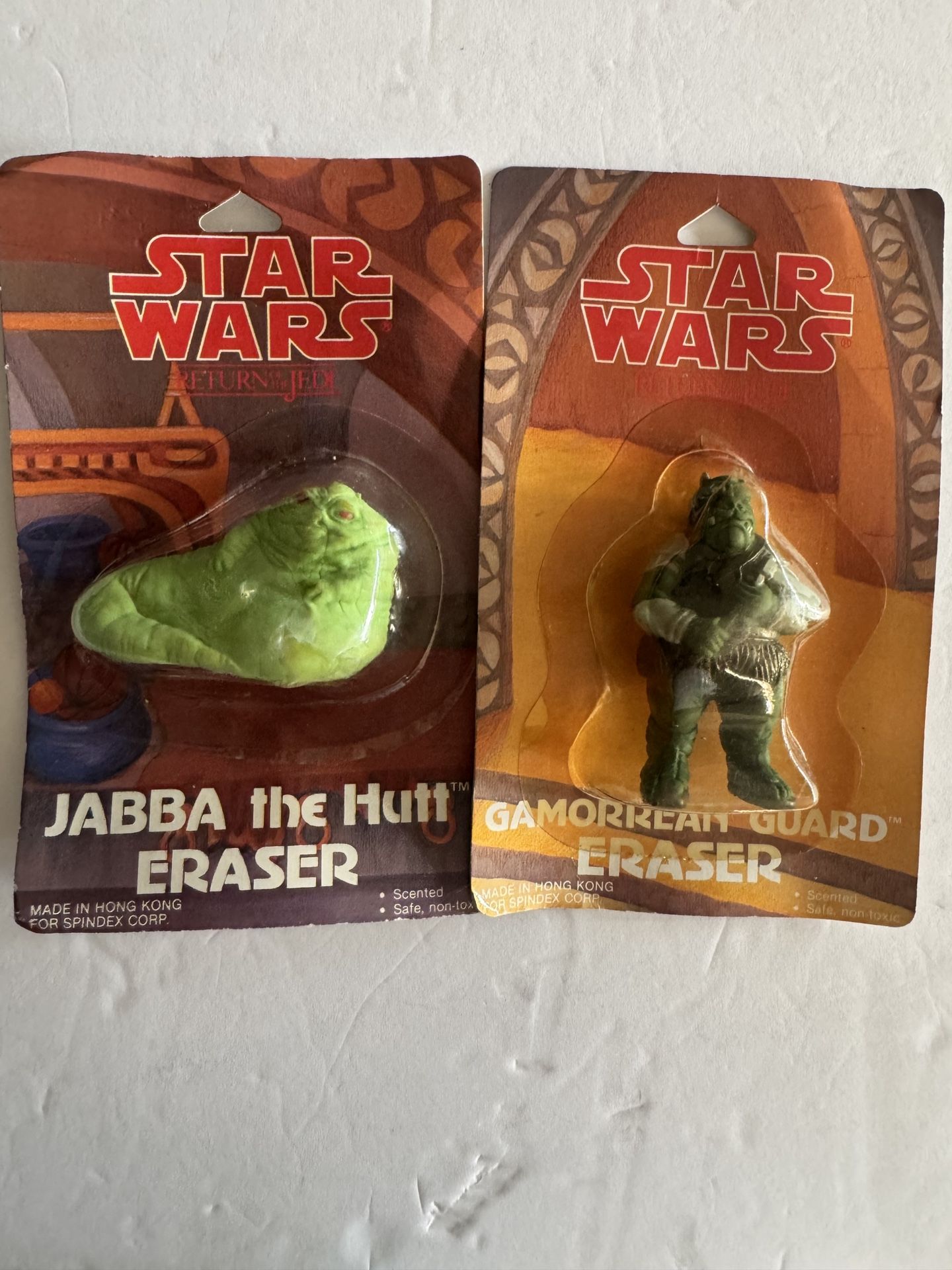 Star Wars 1983 Jaba The Hutt & Gamorrean Guard Erasers