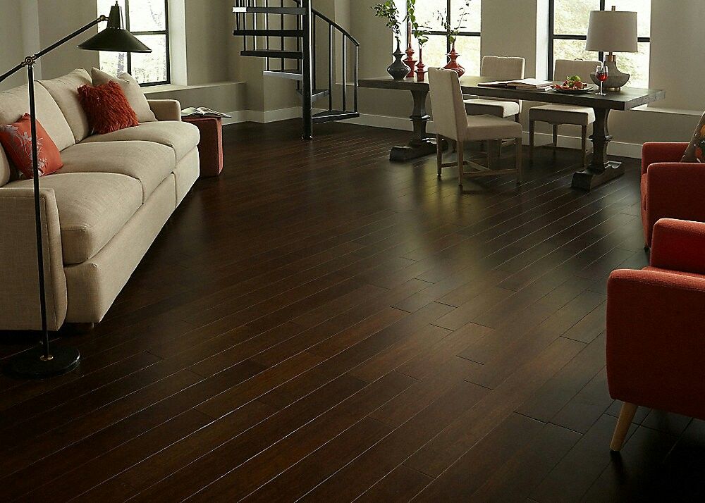 BAMBOO FLOORING Morning Star XD 3/8" x 5-1/8" Engineered Burnt Umber Bamboo
