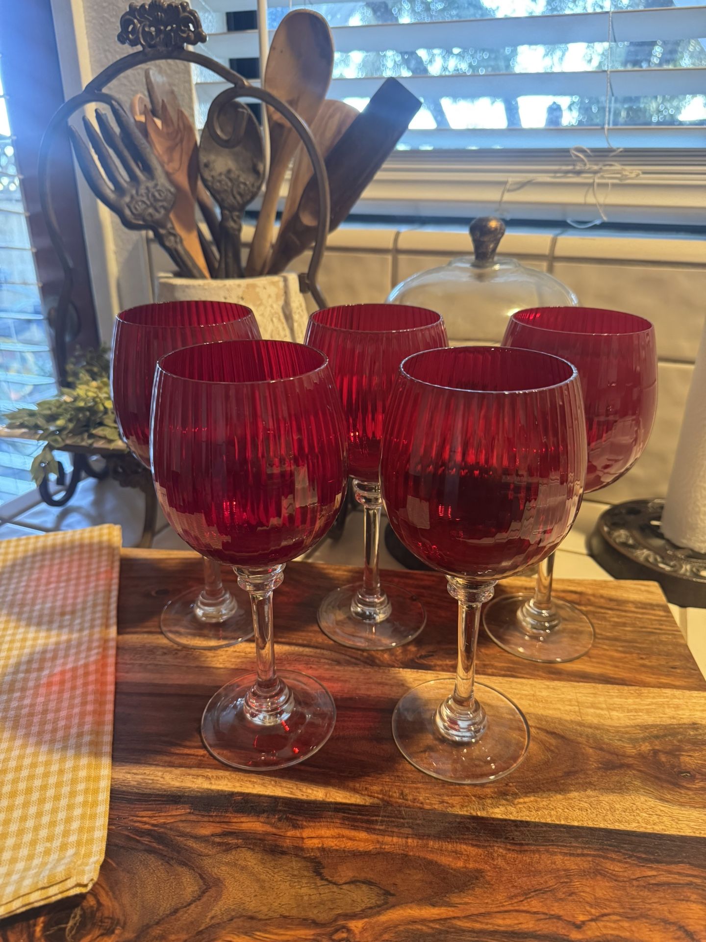 Pier One Red Wine Glasses