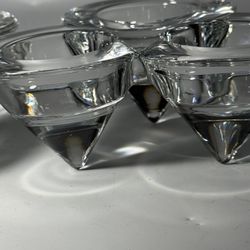 Tri Footed Tea light candle holders - Unique- Triangular Circular shaped