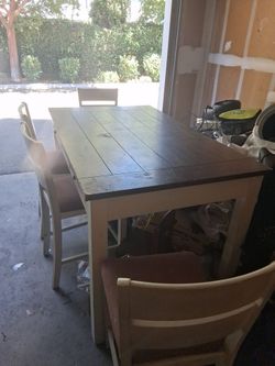 Table and 4 chairs