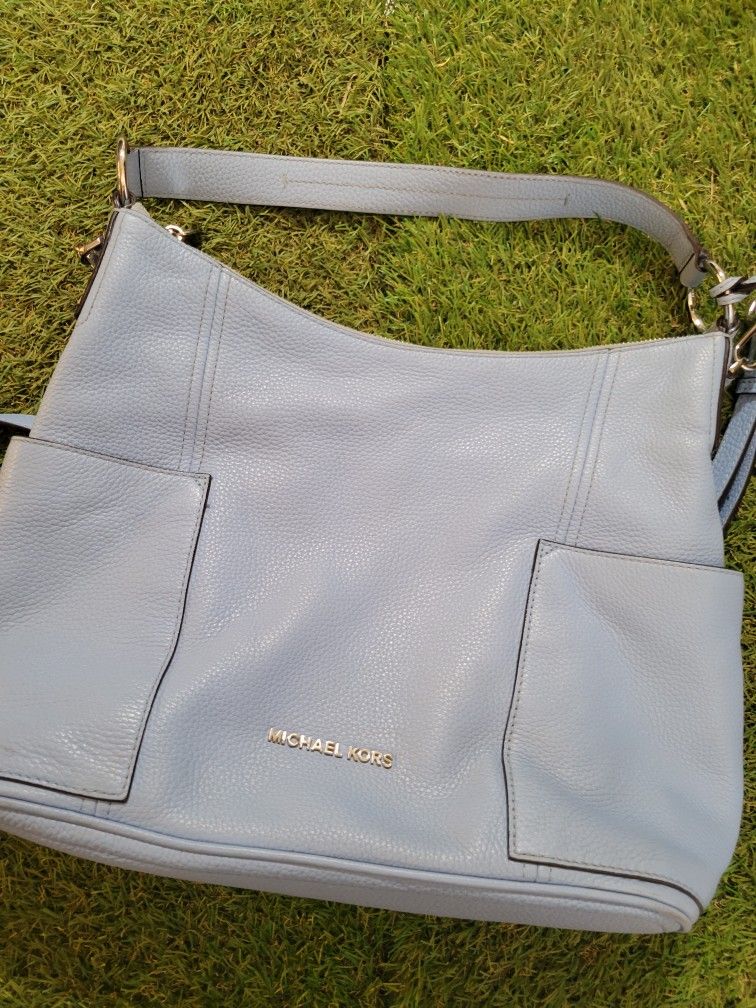 Michael Kors Hobo Bag AND wallet, Soft Leather, Light Blue