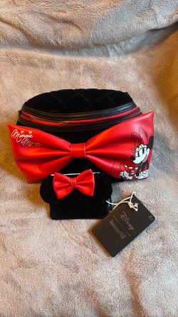 Minnie Mouse Velvet Fanny Bag
