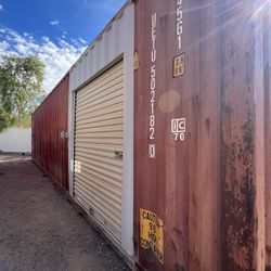 40’ High Cube Shipping Container With Roll Up Side Door