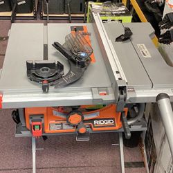 RIDGID R4518 15 Amp 10 in. Table Saw with Folding Stand 