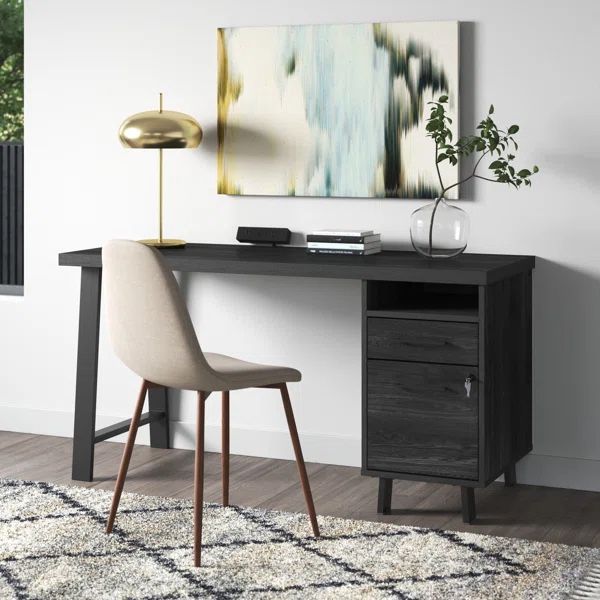 Desk With File Cabinet