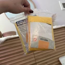 Adult Yellow Poncho Raincoat One Size