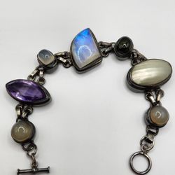 Gorgeous Silver Stone Bracelet