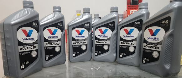 6 quarts Valovline 5w20 Full synthetic