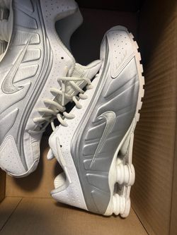 Nike Shox White Silver Sneakers