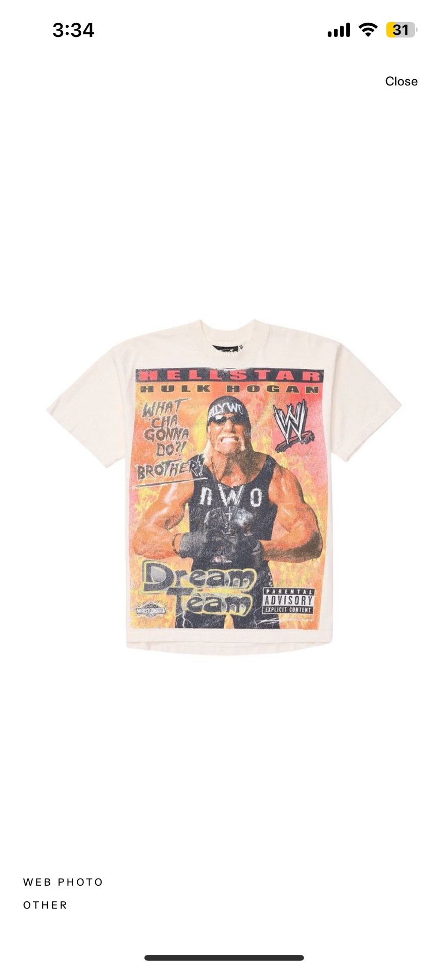 Hellstar x WWE Hulk Hogan T-Shirt 'White
