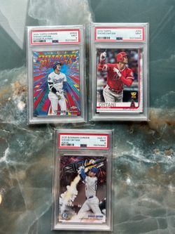 Shohei Ohtani Psa 9 lot of 3 cards see pics