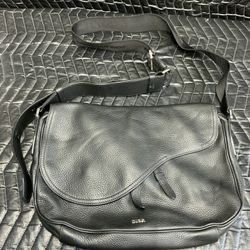 Christian Dear  Black UltraMatte Saddlebag Crossbody Bag