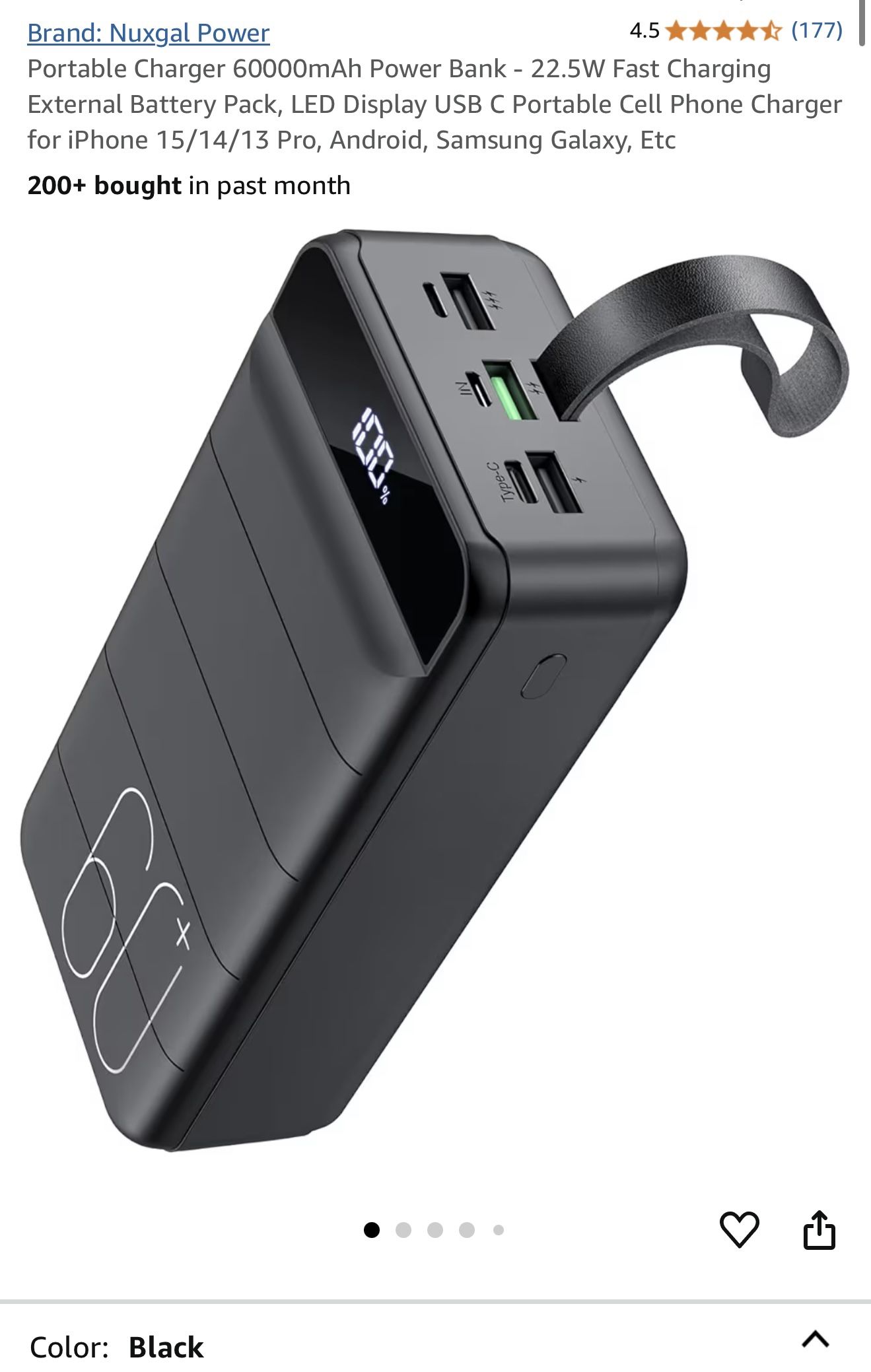 60,000mAh FAST CHARGING POWER BANK with FLASHLIGHT