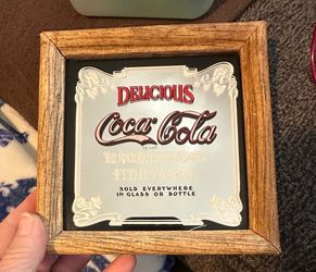 #129 Coca-Cola Vintage Framed Mirror Sign